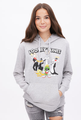 Haut à capuche à enfiler à imprimé graphique Bande de Looney Tunes