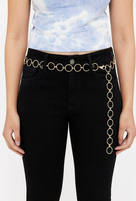 Ceinture avec chaîne en cercles