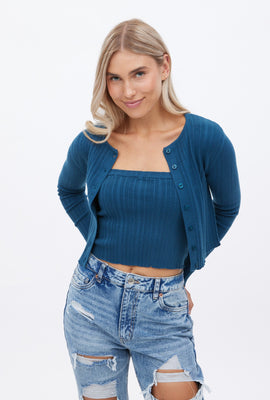 Camisole AERO côtelée à bretelles bungee