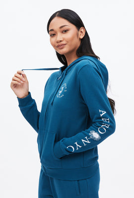 Aéropostale Floral Graphic Zip-Up Hoodie