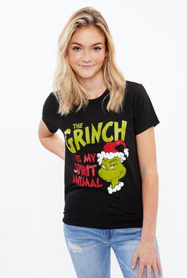 T-shirt classique super doux à imprimé Le Grincheux