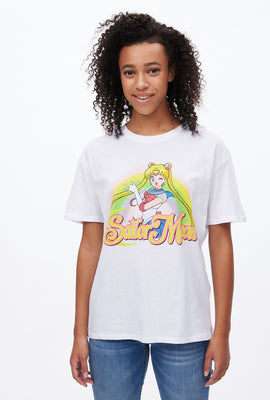 T-shirt imprimé coupe garçonne à imprimé Sailor Moon