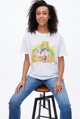 T-shirt imprimé coupe garçonne à imprimé Sailor Moon