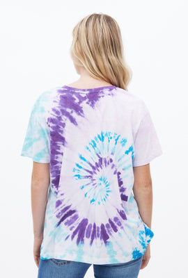 T-shirt teint noué coupe garçonne à imprimé graphique Hot Wheelz