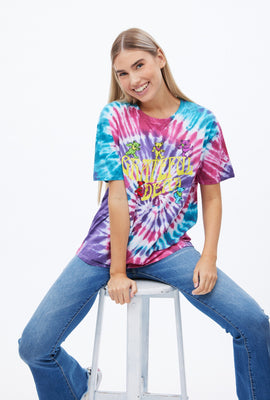 T-shirt teint noué en spirale coupe garçonne à imprimer graphique Grateful Dead Dancing Bears