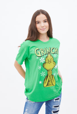 T-shirt coupe garçonne à imprimer graphique Le Grincheux