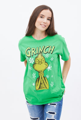 T-shirt coupe garçonne à imprimer graphique Le Grincheux