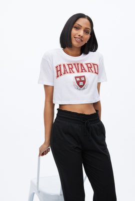 T-shirultra écourté avec logo de Harvard
