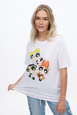 T-shirt coupe garçonne à imprimé graphique Les Super-Nanas