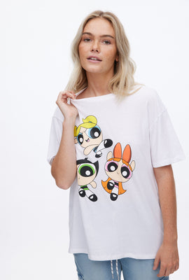 T-shirt coupe garçonne à imprimé graphique Les Super-Nanas