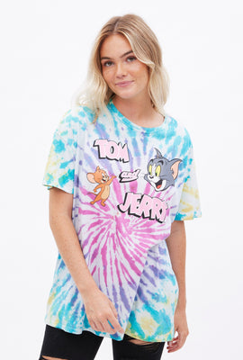 T-shirt surdimensionné à imprimé graphique Tom and Jerry