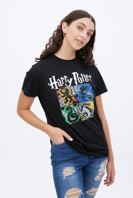 T-shirt coupe garçonne à imprimer graphique Harry Potter Maisons de Poudlard