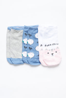 Soquettes à motif animalier paquet de 3