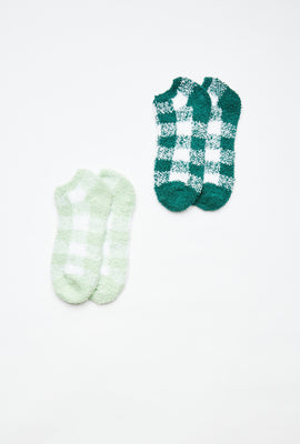 AERO Plaid Ankle Socks 2-Pack
